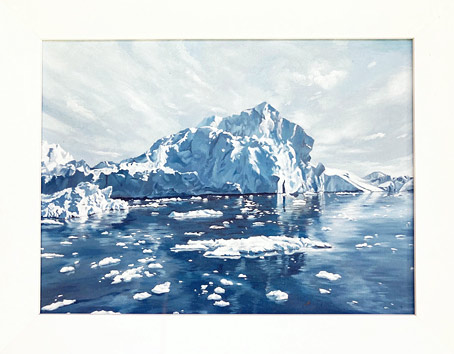 Holly Haines nz emerging artist, iceberg, oil painting